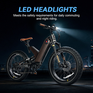 Bicicleta Eléctrica Híbrida con Neumáticos Anchos, 7 Velocidades, Sensor de Torque, 750W, 24 Pulgadas, Asistencia al Pedaleo, Disponible en Almacén de EE. UU. - Product Image 3
