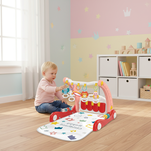 Alfombra de Juego Multifuncional 2 en 1, Andador y <span class=keywords><strong>Gimnasio</strong></span> de Actividades con Piano para Bebés, Juguete Musical de Plástico ABS, 0-24 Meses - Product Image 2