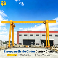 Grue portique à poutre simple de 5, 10 et 20 tonnes, norme européenne, pour travaux de levage de matériaux en entrepôt extérieur