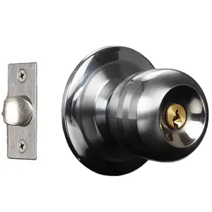 manufacturer supply Round Door Knobs Rotation Door Lever Handle Lock Knob Set Metal privacy Door lock