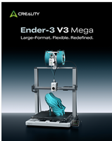 Imprimante 3D Ender-3 V3 Mega avec volume d'impression de 420x420x420mm, nouvelle version automatique pour grandes pièces et charges de travail en ferme d'impression, compatible PLA