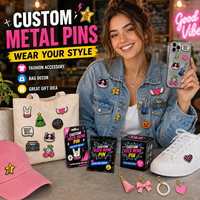 Pins en émail personnalisés, émail souple ou dur, badges métalliques, motifs Rock, Meme, Dessin animé, Paillettes, en sachet surprise, vente en gros, pour décoration de chapeaux et sacs à dos