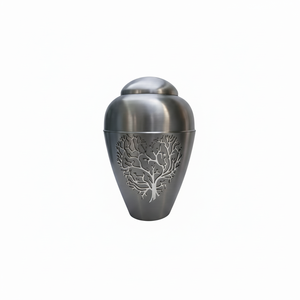 Finition argentée funérailles adultes cendres en laiton métal urnes de crémation Style classique corps humain adulte cendres urne de crémation prix le plus bas - Product Image 1