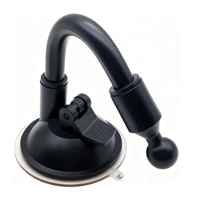 Base de support universelle à ventouse sphérique de 17 mm avec col de cygne flexible pour support de téléphone de voiture, fixation par aspiration robuste