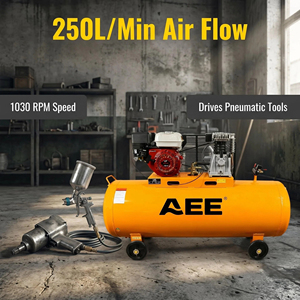 Compresseur d'air industriel portable 50 litres, pompe à vide, moteur essence 250L/MIN, compresseur d'air à piston booster - Product Image 2