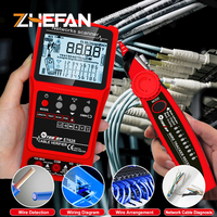 ZHEFAN Pk653c+ OEM ODM Probador de LCD, Rastreador de Cables RJ11 RJ45, Localizador de Líneas, Probador de Cables de Red Ethernet LAN