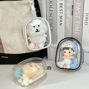 Bolsa de Almacenamiento y Exhibición de PVC Transparente para Muñecas de Algodón de 10 cm, con Diseño de Oso Enano Autodepreciativo, a Prueba de Polvo - Product Image 3