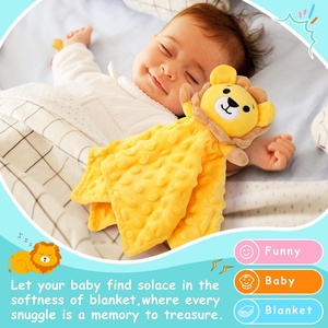Coperta Giocattolo per Neonati Certificata CPC CE, Simpatico Peluche a Forma di Testa di Leone con Tessuto Morbido - Product Image 5