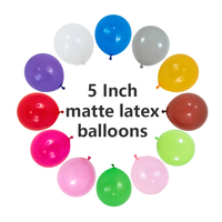 Ballons en latex mat de 5 pouces en gros, couleurs personnalisées, fabricant de ballons OEM ODM, directement de l'usine, 100 pièces/sac