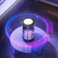 Piège à insectes électrique intérieur/extérieur 1000V, tue-mouches haute efficacité, ampoules UVA violettes remplaçables, collecteur détachable 60m