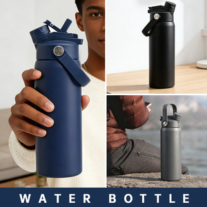 Botella de Agua Deportiva de 24 oz con Logotipo Personalizado, Termo de Acero Inoxidable Aislado con Tapa Doble para Gimnasio, Oficina, Viajes, Regalo - Product Image 6