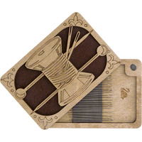 Holz Nähen Aufbewahrung sbox Organizer Vintage Faden halter Nadel Pin Fall Hand craft Stickerei Zubehör Container