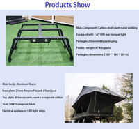 Tente de toit rigide X5 et support de lit pour camionnette - Double couche imperméable toutes saisons, installation rapide pour le camping et les voyages en plein air