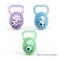 Jouet à mâcher durable pour chien en TPR texturé, design ballon de football Kettlebell, pour le nettoyage des dents et la stimulation interactive de la dentition