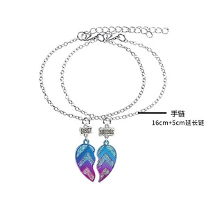 Colliers Pendentifs Cœur BFF et Bracelets Cœur Meilleures Amies <span class=keywords><strong>pour</strong></span> Enfants, Ensemble Bijoux Amitié 2 Pièces Breloques Demi-Cœur - Product Image 4
