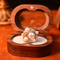 Bague en perle blanche, bijoux en cuivre plaqué or blanc, bague de cocktail élégante, bijoux de fête pour femmes
