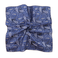 Écharpe en soie florale carrée foncée pour homme, imprimé Paisley personnalisé, 53 cm, respirante et multifonctionnelle pour le quotidien