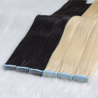 Extensiones de Cabello Humano Remy Virgen con Cutícula Alineada al por Mayor, Extensiones de Cabello Humano Rubio de Doble Trama con Cinta Adhesiva para Proveedores de Cabello