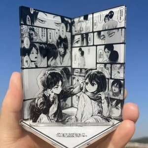 Panneau décoratif en acrylique Mikasa Ackerman Eren Jaeger, modèle de scène créatif, ornement de bureau, personnage d'anime, cadeau pour les fans - Product Image 1