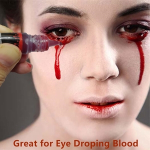 Comestible Faux Sang Lavable 0.27oz Réaliste Collant Vampire Sang <span class=keywords><strong>Maquillage</strong></span> pour Yeux Dents <span class=keywords><strong>Bouche</strong></span> <span class=keywords><strong>Halloween</strong></span> SFX Zombie Cosplay - Product Image 5
