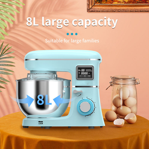 เครื่องปั่นอเนกประสงค์ขนาด 8 ลิตร สำหรับใช้ในครัวเรือน โถสแตนเลส มอเตอร์ทองแดงแท้ สำหรับทำเบเกอรี่ เค้ก และนวดแป้งแบบเกลียว - Product Image 3
