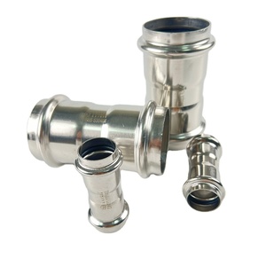 <span class=keywords><strong>Raccord</strong></span> droit en acier inoxydable DIN DVGW à double pression pour tuyaux d'eau, <span class=keywords><strong>raccord</strong></span> à double pression de diamètre égal - Product Image 1