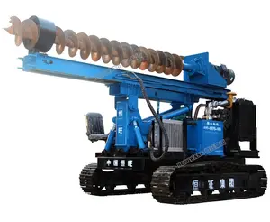 Electric crawler pile driver anchor screw driver