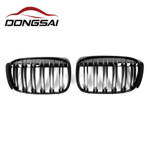 2016-2019 Grille avant noire brillante à double lamelles ABS pour <span class=keywords><strong>X1</strong></span> Series GT F48/F49 Installation facile de remplacement - Product Image 2