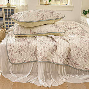 Jupe de lit rafraîchissante en latex sur mesure 2,0 m, taille simple, lavable, en soie glacée, antidérapante, respirante, tapis rafraîchissant d'été - Product Image 1