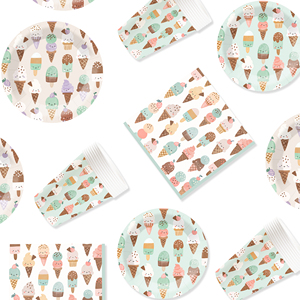 DAMAI - Juego de Vajilla Desechable de Papel Verde para Fiestas Temáticas de Verano, Platos, Vasos, Servilletas para Fiestas Infantiles - Product Image 4