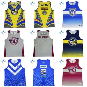 Tinh Khiết Tùy Chỉnh Cảm Ứng Bóng Đá <span class=keywords><strong>Singlets</strong></span> Thăng Hoa In Nrl Giải Đấu Bóng Bầu Dục Tank Top Người Đàn Ông Của Thể Thao Đào Tạo <span class=keywords><strong>Singlets</strong></span> Cho Bán Buôn - Product Image 1