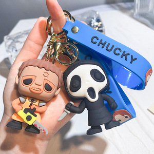 Accessoires de <span class=keywords><strong>voiture</strong></span> : Porte-clés créatif et 3D en silicone, figurine de dessin animé, pendentif de sac, cadeau de festival - Product Image 3