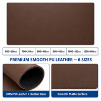 Tapis de bureau en cuir personnalisé pour ordinateur, grand tapis de souris en cuir imperméable, tapis de bureau XXL pour souris