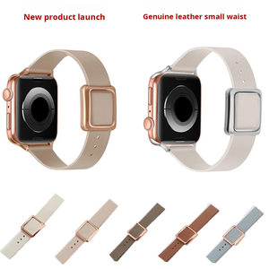 Correa de Reloj Lionorm para <span class=keywords><strong>Apple</strong></span> <span class=keywords><strong>Watch</strong></span>, Hebilla Magnética Cuadrada, Correa de Cuero Genuino, Correa Delgada para Iwatch 10 9 8 Ultra SE 38-49mm - Product Image 2