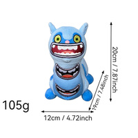 Vente en gros My Singing Monsters My Monsters the Drum Three Mouth Monster Purple Bird Peluche