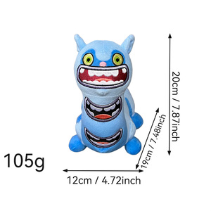 Venta al por mayor: My Singing Monsters, My Monsters, el Monstruo de Tres Bocas, Juguete de Peluche de Pájaro Morado - Product Image 4