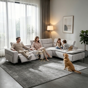 Fauteuil inclinable sectionnel en tissu haut de gamme, confortable, multifonctionnel, pliable avec USB et haut-parleur, pour la maison ou le luxe - Product Image 3