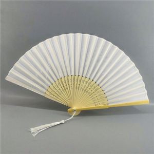 Abanico de mano personalizado blanco con logo impreso, abanicos de pestañas personalizados para boda, abanico de papel japonés portátil en blanco - Product Image 3