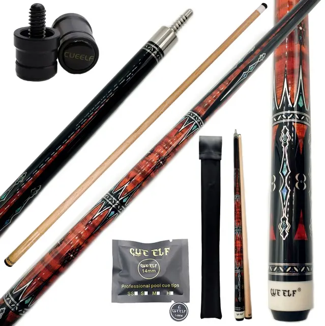 cueelf billardpool cue carom professionell exquisite handgemachte billardkugel mit ahornspitze 12 mm