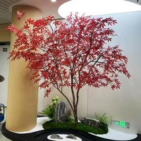 Arbre artificiel en érable rouge haut de gamme en fibre de verre, réaliste, fait main, écologique, imperméable, pour intérieur et extérieur, mariage et maison