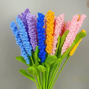 Fleurs éternelles artificielles en lavande tricotée au crochet pour la décoration intérieure, les bouquets <span class=keywords><strong>de</strong></span> fêtes et les mariages - Product Image 1