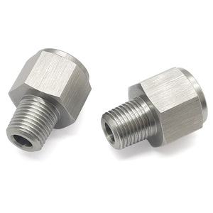 <b>Universal</b> Thread Reducer <b>Adapter</b>, 1/8" NPT Male to M12x1.0 Female, Stainless Steel, for Automotive & Hydraulic Systems - Product Image 2