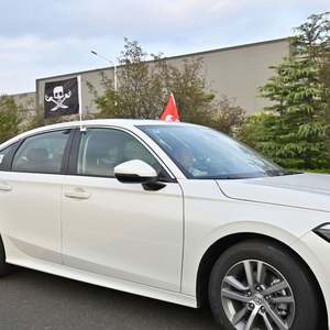 Banderas Deportivas Digitales Rectangulares Ecológicas Personalizadas de Poliéster Impermeables para Coche, Promocionales para Negocios - Product Image 4