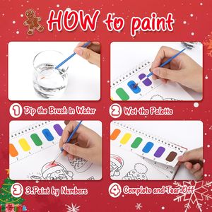 Organizador/Planificador <span class=keywords><strong>de</strong></span> Pintura <span class=keywords><strong>de</strong></span> Acuarela <span class=keywords><strong>para</strong></span> Niños <span class=keywords><strong>de</strong></span> 3 a 8 <span class=keywords><strong>Años</strong></span>, Encuadernación Térmica, <span class=keywords><strong>10</strong></span> Hojas, Manualidades <span class=keywords><strong>de</strong></span> Arte Navideño - Product Image 4