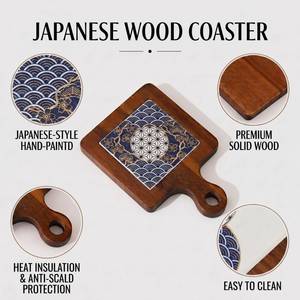 Sous-verres en bois OEM en gros, planches à sous-verres en bois, articles de table en bois naturel - Product Image 2