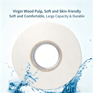 Nouvelle Arrivée Papier Toilette Jetable Antibactérien Doux Écologique Lavable en Toilette Gaufré Sans Peluches Rouleau Jumbo - Product Image 5