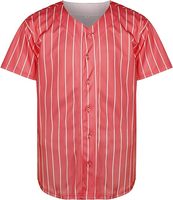 Maillot de baseball brodé à fines rayures pour hommes de haute qualité maillot de baseball à rayures personnalisées avec broderie