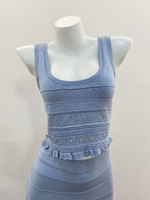 Nouveautés Bettergirl 2026 : Ensemble deux pièces en dentelle française, camisole en maille et jupe ajourée