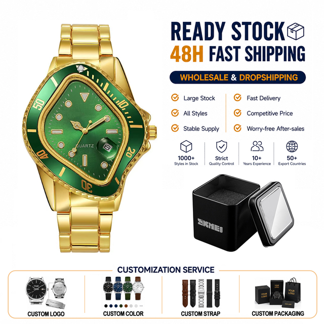 OEM  Custom New Design Personalized Men's Irregular Shape Watch Business Nightlight Calendar Curved Men's Quartz Watch