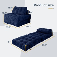 Canapé-Lit Pliant Convertible en Velours Côtelé Personnalisable, Fabricants de Fauteuils en Mousse à Bas Prix